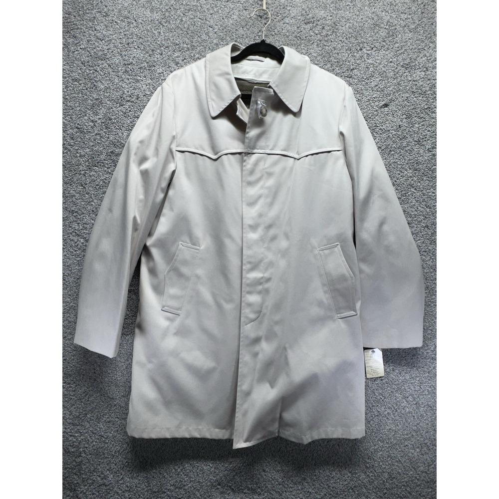 Vintage NWT Clipper Mist Donald All Weather Trench Coat Insulated‎ Size 42 Long